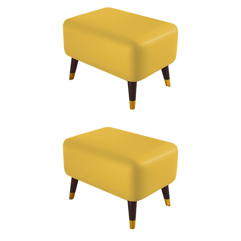 Poot-tabliers rectangle Véritable tabouret de pied en cuir, 14,82 pouces de hauteur