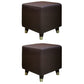 Contemporary Square Ottoman Leather Foot Stool with Legs for Home Coffee 2 Piece Set Clearhalo 'furn' 'furn_ottomans_poufs' 'Furniture' 'Living Room Furniture' 'Ottomans & Poufs' 'ottomans_poufs' 7468613