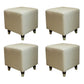Contemporary Square Ottoman Leather Foot Stool with Legs for Home Yellow 4 Piece Set Clearhalo 'furn' 'furn_ottomans_poufs' 'Furniture' 'Living Room Furniture' 'Ottomans & Poufs' 'ottomans_poufs' 7468621