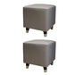 Contemporary Square Ottoman Leather Foot Stool with Legs for Home Light Gray 2 Piece Set Clearhalo 'furn' 'furn_ottomans_poufs' 'Furniture' 'Living Room Furniture' 'Ottomans & Poufs' 'ottomans_poufs' 7468625