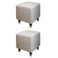 Contemporary Square Ottoman Leather Foot Stool with Legs for Home White 2 Piece Set Clearhalo 'furn' 'furn_ottomans_poufs' 'Furniture' 'Living Room Furniture' 'Ottomans & Poufs' 'ottomans_poufs' 7468631