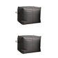Contemporary Home Square Ottoman Leather Foot Stool without Legs Dark Gray 2 Piece Set Clearhalo 'furn' 'furn_ottomans_poufs' 'Furniture' 'Living Room Furniture' 'Ottomans & Poufs' 'ottomans_poufs' 7468709