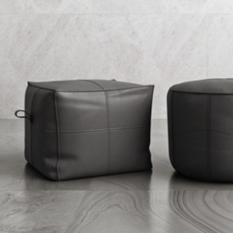 Contemporary Home Square Ottoman Leather Foot Stool without Legs Clearhalo 'furn' 'furn_ottomans_poufs' 'Furniture' 'Living Room Furniture' 'Ottomans & Poufs' 'ottomans_poufs' 7468713