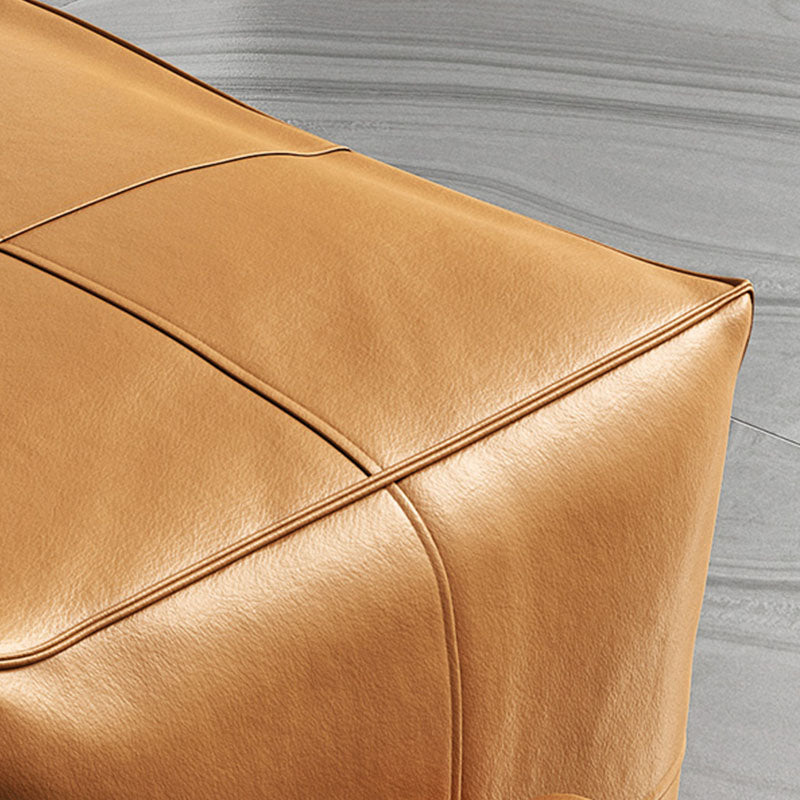 Contemporary Home Square Ottoman Leather Foot Stool without Legs Clearhalo 'furn' 'furn_ottomans_poufs' 'Furniture' 'Living Room Furniture' 'Ottomans & Poufs' 'ottomans_poufs' 7468716