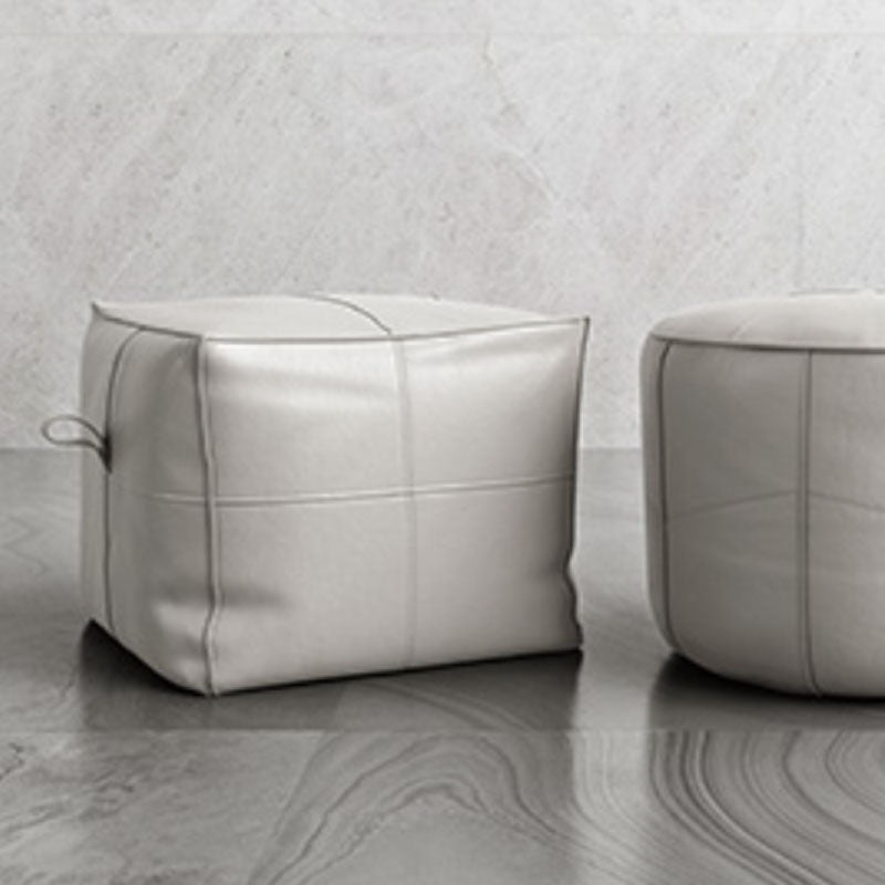 Contemporary Home Square Ottoman Leather Foot Stool without Legs Clearhalo 'furn' 'furn_ottomans_poufs' 'Furniture' 'Living Room Furniture' 'Ottomans & Poufs' 'ottomans_poufs' 7468723
