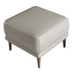 Square Footstools Genuine Leather Foot Stool , 15.6 Inch Width Light Gray 1 Piece Clearhalo 'furn' 'furn_ottomans_poufs' 'Furniture' 'Living Room Furniture' 'Ottomans & Poufs' 'ottomans_poufs' 7468732