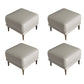 Square Footstools Genuine Leather Foot Stool , 15.6 Inch Width Light Gray 4 Piece Set Clearhalo 'furn' 'furn_ottomans_poufs' 'Furniture' 'Living Room Furniture' 'Ottomans & Poufs' 'ottomans_poufs' 7468736