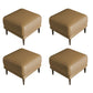 Square Footstools Genuine Leather Foot Stool , 15.6 Inch Width Coffee 4 Piece Set Clearhalo 'furn' 'furn_ottomans_poufs' 'Furniture' 'Living Room Furniture' 'Ottomans & Poufs' 'ottomans_poufs' 7468742