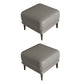 Square Footstools Genuine Leather Foot Stool , 15.6 Inch Width Dark Gray 2 Piece Set Clearhalo 'furn' 'furn_ottomans_poufs' 'Furniture' 'Living Room Furniture' 'Ottomans & Poufs' 'ottomans_poufs' 7468745