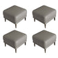 Square Footstools Genuine Leather Foot Stool , 15.6 Inch Width Dark Gray 4 Piece Set Clearhalo 'furn' 'furn_ottomans_poufs' 'Furniture' 'Living Room Furniture' 'Ottomans & Poufs' 'ottomans_poufs' 7468747