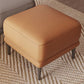 Square Footstools Genuine Leather Foot Stool , 15.6 Inch Width Orange 1 Piece Clearhalo 'furn' 'furn_ottomans_poufs' 'Furniture' 'Living Room Furniture' 'Ottomans & Poufs' 'ottomans_poufs' 7468748