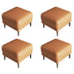 Square Footstools Genuine Leather Foot Stool , 15.6 Inch Width Orange 4 Piece Set Clearhalo 'furn' 'furn_ottomans_poufs' 'Furniture' 'Living Room Furniture' 'Ottomans & Poufs' 'ottomans_poufs' 7468751