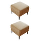 Square Footstools Genuine Leather Foot Stool , 15.6 Inch Width Beige 2 Piece Set Clearhalo 'furn' 'furn_ottomans_poufs' 'Furniture' 'Living Room Furniture' 'Ottomans & Poufs' 'ottomans_poufs' 7468752