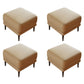 Square Footstools Genuine Leather Foot Stool , 15.6 Inch Width Beige 4 Piece Set Clearhalo 'furn' 'furn_ottomans_poufs' 'Furniture' 'Living Room Furniture' 'Ottomans & Poufs' 'ottomans_poufs' 7468753