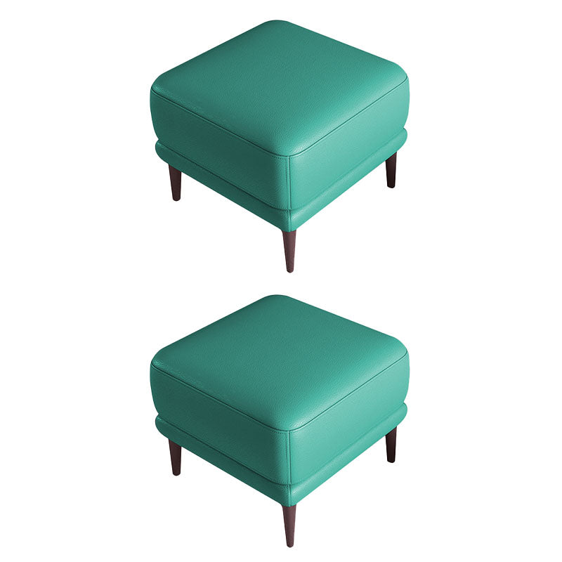 Quadratmeter große Lederfußhocker, 16,38 Zoll Höhe