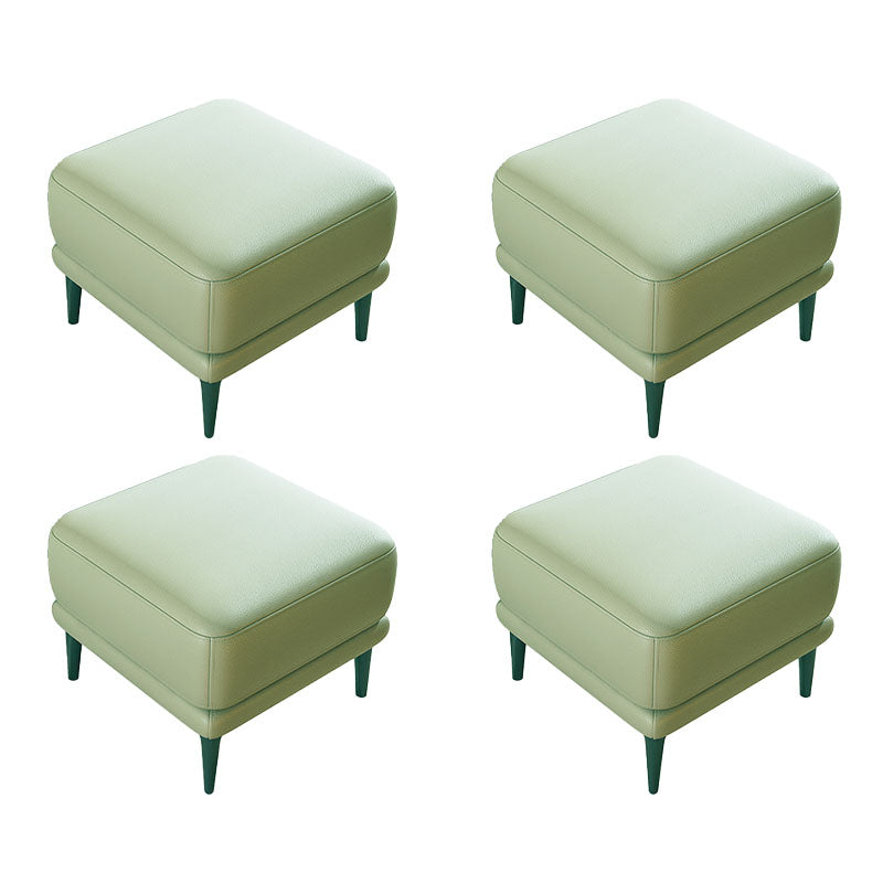 Quadratmeter große Lederfußhocker, 16,38 Zoll Höhe