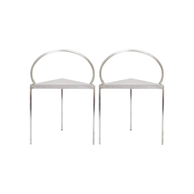 Industrial Arm Chair Metal Open Back Dining Room Chair for Dining Room