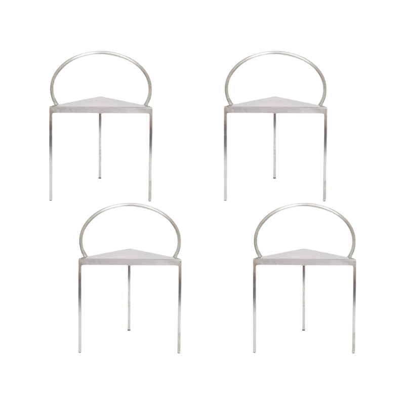 Industrial Arm Chair Metal Open Back Dining Room Chair for Dining Room