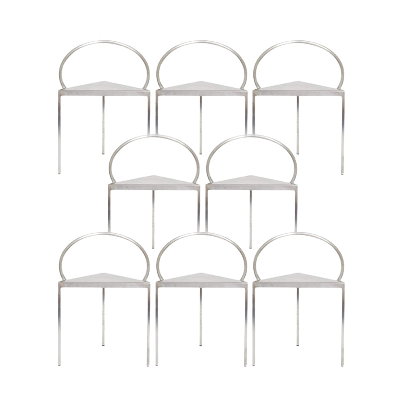 Industrial Arm Chair Metal Open Back Dining Room Chair for Dining Room