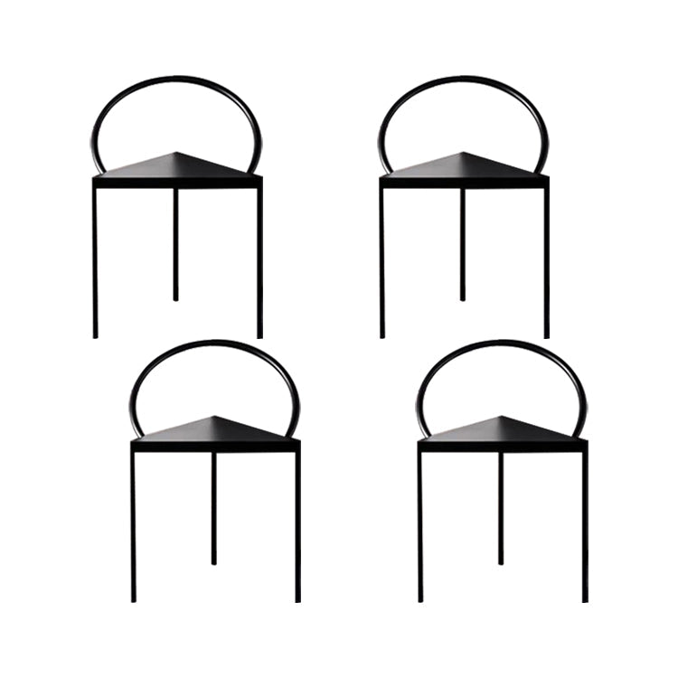 Industrial Arm Chair Metal Open Back Dining Room Chair for Dining Room