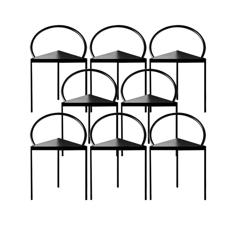 Industrial Arm Chair Metal Open Back Dining Room Chair for Dining Room