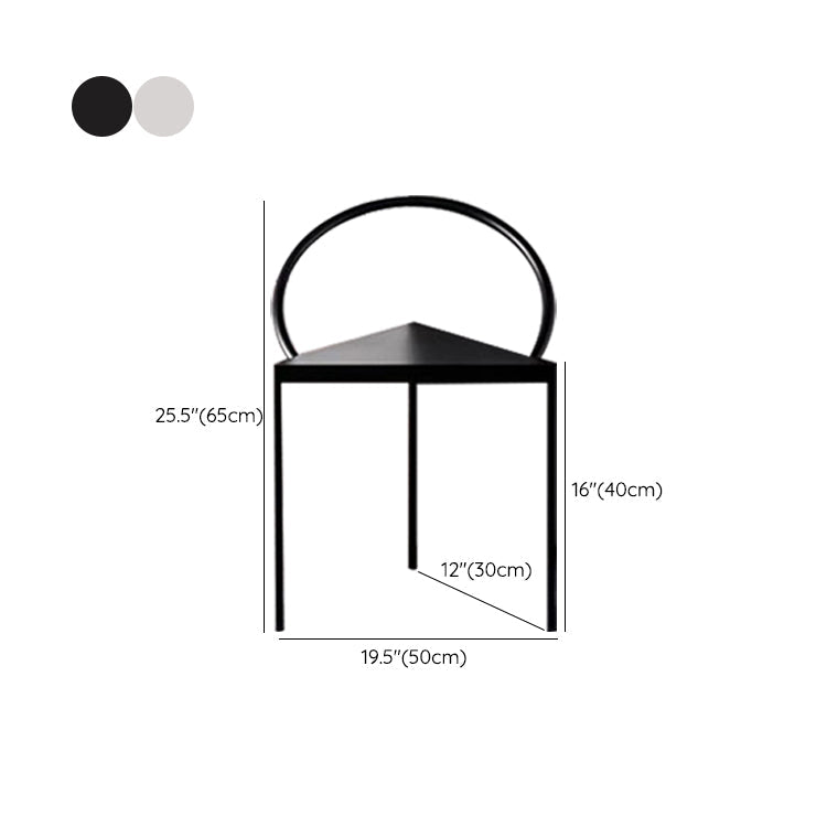 Industrial Arm Chair Metal Open Back Dining Room Chair for Dining Room