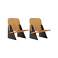 Industrial Style Arm Chair Open Back Wood Dining Room Chair for Dining Room