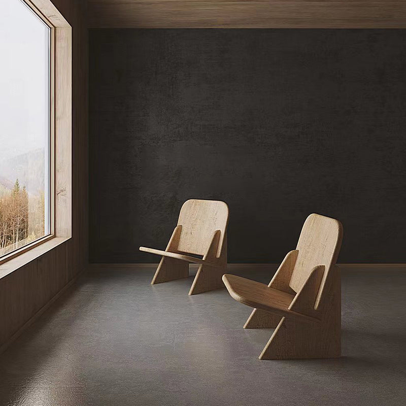 Industrial Style Arm Chair Open Back Wood Dining Room Chair for Dining Room