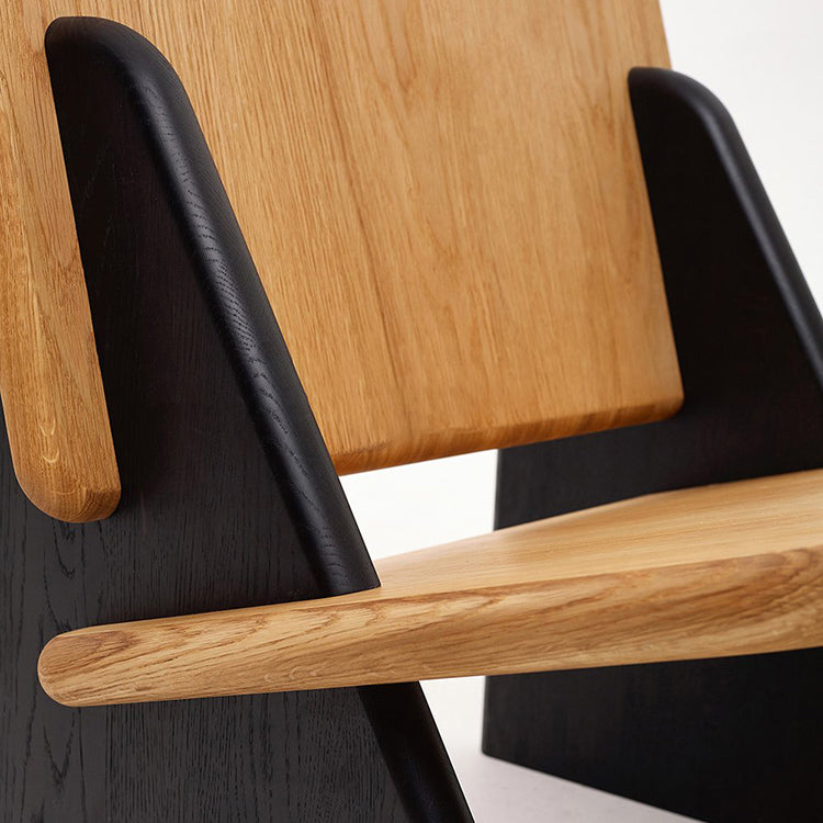 Industrial Style Arm Chair Open Back Wood Dining Room Chair for Dining Room