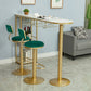 Modern Style Stone Bar Table Set 1/2/3 Pcs Specialty Bar Set for Indoor Table & Chair(s) 39.4"L x 15.7"W x 41.3"H Green Clearhalo 'Bar Furniture' 'furn' 'furn_home_bar_bar_sets' 'Furniture' 'Home Bars & Bar Sets' 'home_bar_bar_sets' 'Kitchen & Dining Furniture' 7469868