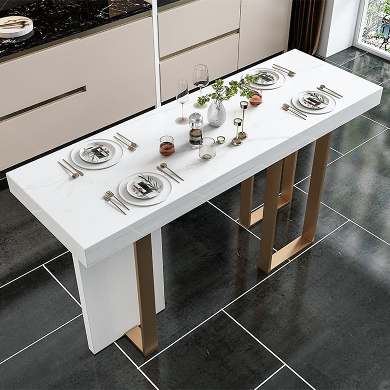 Modern Style Bar Table Set 1/2/5 Pcs Faux Marble Rectangular Bar Set for Indoor Table 1 Piece Clearhalo 'Bar Furniture' 'furn' 'furn_home_bar_bar_sets' 'Furniture' 'Home Bars & Bar Sets' 'home_bar_bar_sets' 'Kitchen & Dining Furniture' 7469912