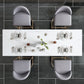Modern Style Bar Table Set 1/2/5 Pcs Faux Marble Rectangular Bar Set for Indoor Clearhalo 'Bar Furniture' 'furn' 'furn_home_bar_bar_sets' 'Furniture' 'Home Bars & Bar Sets' 'home_bar_bar_sets' 'Kitchen & Dining Furniture' 7469922