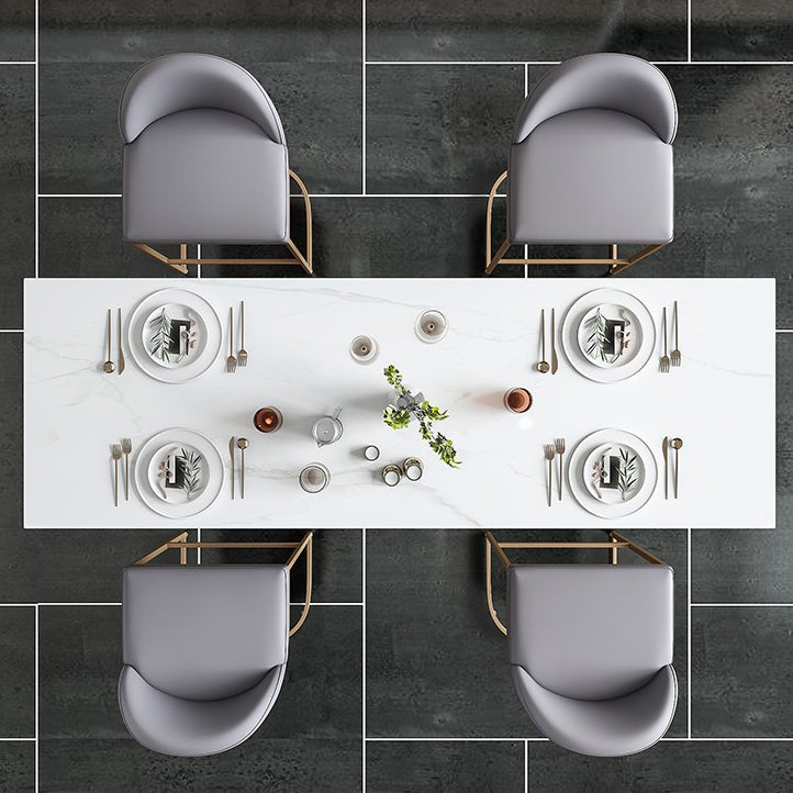 Modern Style Bar Table Set 1/2/5 Pcs Faux Marble Rectangular Bar Set for Indoor Clearhalo 'Bar Furniture' 'furn' 'furn_home_bar_bar_sets' 'Furniture' 'Home Bars & Bar Sets' 'home_bar_bar_sets' 'Kitchen & Dining Furniture' 7469922