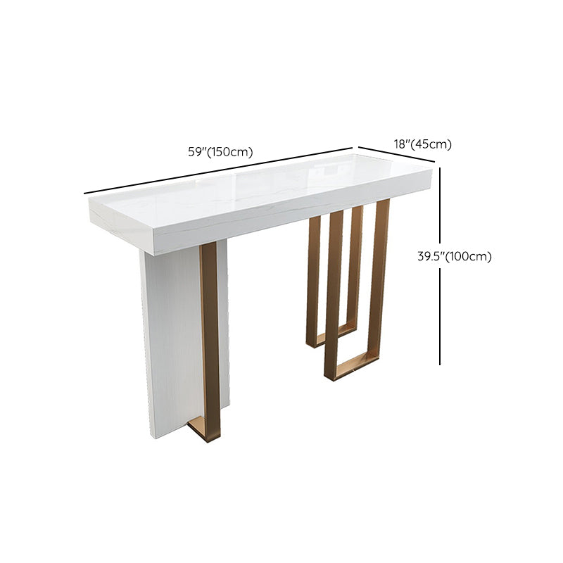 Modern Style Bar Table Set 1/2/5 Pcs Faux Marble Rectangular Bar Set for Indoor Clearhalo 'Bar Furniture' 'furn' 'furn_home_bar_bar_sets' 'Furniture' 'Home Bars & Bar Sets' 'home_bar_bar_sets' 'Kitchen & Dining Furniture' 7469926
