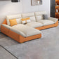 Sofa en coupe orange 35.43 "Sofa modulaire en faux cuir de haut avec coussins amovibles