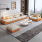 Sofa en coupe orange 35.43 "Sofa modulaire en faux cuir de haut avec coussins amovibles