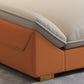 Sofa en coupe orange 35.43 "Sofa modulaire en faux cuir de haut avec coussins amovibles