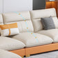 Sofa en coupe orange 35.43 "Sofa modulaire en faux cuir de haut avec coussins amovibles