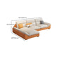 Sofa en coupe orange 35.43 "Sofa modulaire en faux cuir de haut avec coussins amovibles