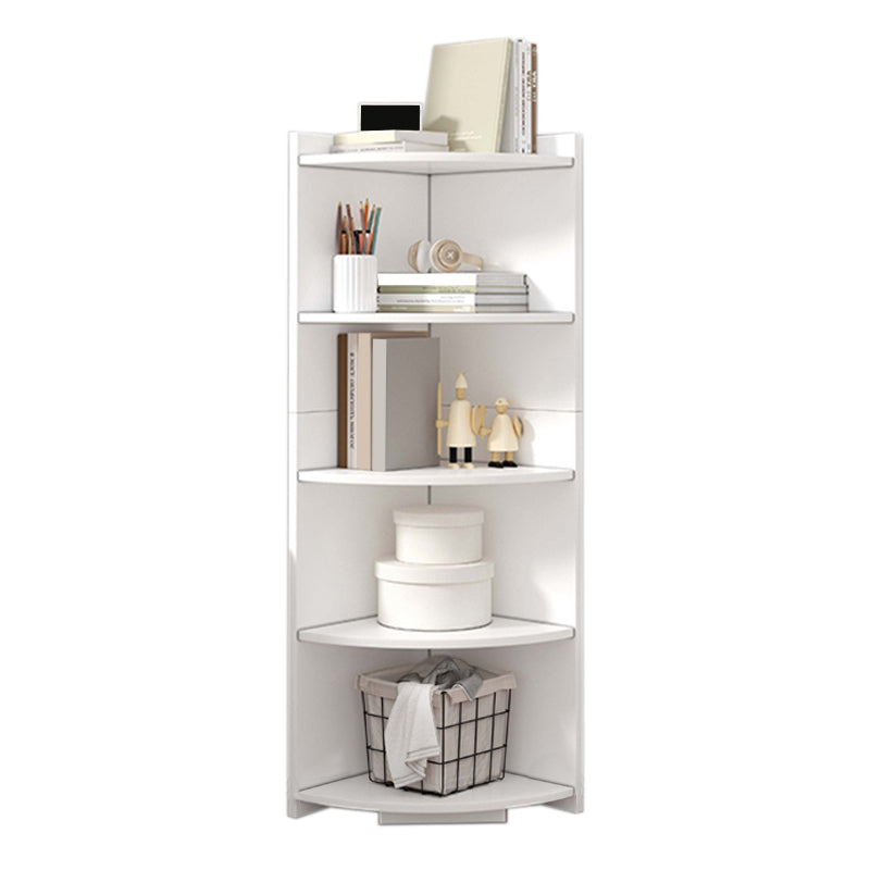 Modern Storage Cabinet Stain Resistant Manufactured Wood Side Cabinet 15.7"L x 15.7"W x 59"H White Clearhalo 'Cabinets & Chests' 'cabinets_chests' 'furn' 'furn_cabinets_chests' 'Furniture' 'Living Room Furniture' 7469967