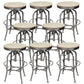Industrial Metal Legs Bar Stools Indoor Faux Leather Counter Chair Beige Silver 8 Piece Set Clearhalo 'Bar Furniture' 'Bar Stools' 'bar_stools' 'furn' 'furn_bar_stools' 'Furniture' 'Kitchen & Dining Furniture' 7470158