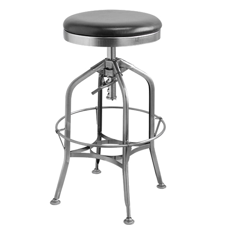 Industrial Metal Legs Bar Stools Indoor Faux Leather Counter Chair 1 Piece Clearhalo 'Bar Furniture' 'Bar Stools' 'bar_stools' 'furn' 'furn_bar_stools' 'Furniture' 'Kitchen & Dining Furniture' 7470160