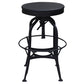 Industrial Metal Legs Bar Stools Indoor Faux Leather Counter Chair Matte Black 1 Piece Clearhalo 'Bar Furniture' 'Bar Stools' 'bar_stools' 'furn' 'furn_bar_stools' 'Furniture' 'Kitchen & Dining Furniture' 7470166