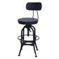 Industrial Metal Legs Bar Stools Indoor Faux Leather Counter Chair Antique Black 1 Piece Clearhalo 'Bar Furniture' 'Bar Stools' 'bar_stools' 'furn' 'furn_bar_stools' 'Furniture' 'Kitchen & Dining Furniture' 7470181