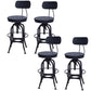 Industrial Metal Legs Bar Stools Indoor Faux Leather Counter Chair Antique Black 4 Piece Set Clearhalo 'Bar Furniture' 'Bar Stools' 'bar_stools' 'furn' 'furn_bar_stools' 'Furniture' 'Kitchen & Dining Furniture' 7470183