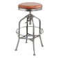 Industrial Metal Legs Bar Stools Indoor Faux Leather Counter Chair Brown 1 Piece Clearhalo 'Bar Furniture' 'Bar Stools' 'bar_stools' 'furn' 'furn_bar_stools' 'Furniture' 'Kitchen & Dining Furniture' 7470186