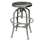 Industrial Metal Legs Bar Stools Indoor Faux Leather Counter Chair Silver 1 Piece Clearhalo 'Bar Furniture' 'Bar Stools' 'bar_stools' 'furn' 'furn_bar_stools' 'Furniture' 'Kitchen & Dining Furniture' 7470191