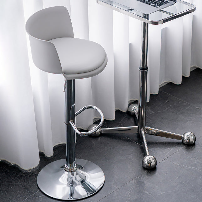 Modern Style Counter Stool Adjustable Height Stool with Footrest