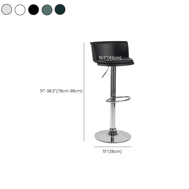 Modern Style Counter Stool Adjustable Height Stool with Footrest