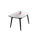 Modern Stone Scalable Dining Table Rubber Leg for Dining Room Clearhalo 'Dining Tables & Seating' 'Dining Tables' 'dining_table' 'furn' 'furn_dining_table' 'Furniture' 'Kitchen & Dining Furniture' 7470345